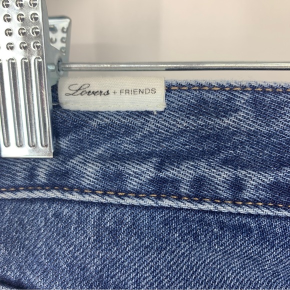 Lovers Friends womens 27 Logan High Rise Jeans distressed skinny tapered ankle - Picture 10 of 11